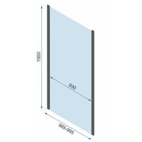 Nástenný sprchovací kút MAXMAX Rea RAPID fold 100x80x100 cm - čierny