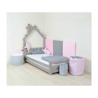 Detská dizajnová posteľ z masívu 160x80 cm DOMČEK 2