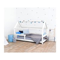 Detská Domčekové posteľ z masívu 160x70 cm TEREZA sa zábranami