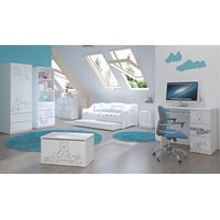 SKLADOM: Detská posteľ Disney - MACKO PÚ - Black and White 140x70 cm