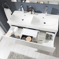 Kúpeľňová skrinka s keramický umývadlom 80 cm, biela