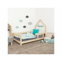 Detská Domčekové posteľ z masívu 160x70 cm Poppy sa zábranami