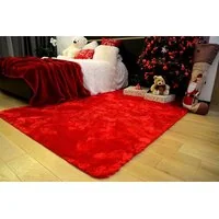 Detský plyšový koberec ČERVENÝ