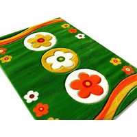 Detský koberec FLOWER - green