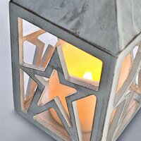 Dekoračné LED lampáš so sviečkou - drevená - 2x AA