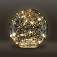 Dekoračné LED vianočné sklenená guľa - 15 cm