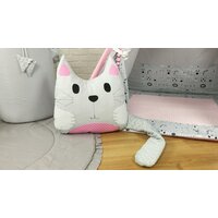 Detský stan TEEPEE (TÍPÍ) LUXURY s doplnkami - LAMA A KAMARÁTI - šedo / ružový