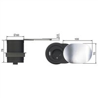 Vstavaná zásuvka do dosky s posuvnou krytkou - 1 zásuvka + USB - strieborná