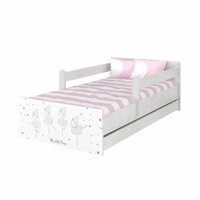 Detská posteľ MAX - 180x90 cm - RUŽOVÁ BALETKA - nórska borovica