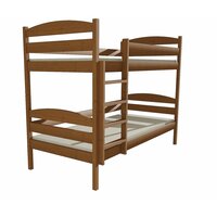 Detská poschodová posteľ z MASÍVU 200x90cm bez šuplíku - PP004