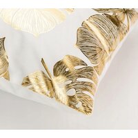 Povlak na vankúš LISTY 45x45 cm - lesklý - vzor 1GL