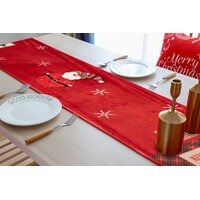 Vianočný behúň na stôl MERRY CHRISTMAS - 35x170 cm - červený