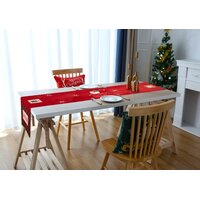 Vianočný behúň na stôl MERRY CHRISTMAS - 35x170 cm - červený