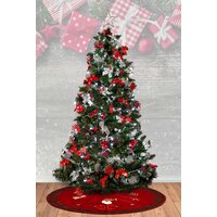 Vianočný podložka pod stromček - 120 cm - červená