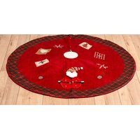 Vianočný podložka pod stromček - 120 cm - červená