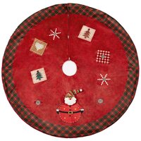 Vianočný podložka pod stromček - 120 cm - červená