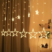Vianočná svietiace reťaz - hviezdy - 92 LED - 250x110 cm