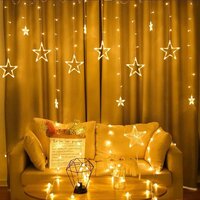 Vianočná svietiace reťaz - hviezdy - 92 LED - 250x110 cm