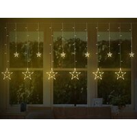 Vianočná svietiace reťaz - hviezdy - 92 LED - 250x110 cm