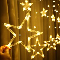 Vianočná svietiace reťaz - hviezdy - 92 LED - 250x110 cm