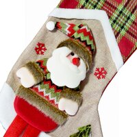 Vianočné závesná ponožka so Santom na malé darčeky - 53x30 cm