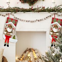 Vianočné závesná ponožka so Santom na malé darčeky - 53x30 cm
