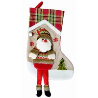Vianočné závesná ponožka so Santom na malé darčeky - 53x30 cm