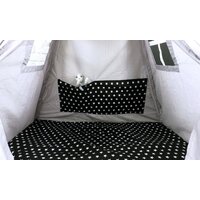 Detský stan TEEPEE (TÍPÍ) HVIEZDIČKY s doplnkami - šedočierny