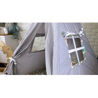 Detský stan TEEPEE (TÍPÍ) JEDNOROŽCI s doplnkami - šedý