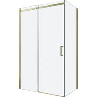 Sprchovací kút OMEGA 100x70 cm - zlatý - číre sklo