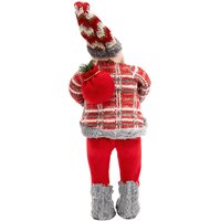 Vianočné dekoratívne figúrka Santa Claus s vrecom - 62 cm