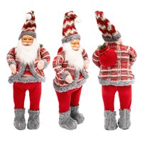 Vianočné dekoratívne figúrka Santa Claus s vrecom - 62 cm