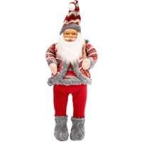 Vianočné dekoratívne figúrka Santa Claus s vrecom - 62 cm