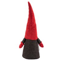 Vianočný škriatok 63 cm s copy - čierno / červený
