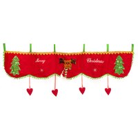 Vianočný záclonka 180 cm - červená