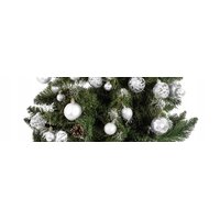 Vianočné závesné banky na stromček - 100 ks - biele