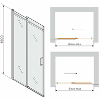 Sprchové dvere OMEGA 100 cm - zlaté - číre sklo