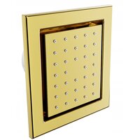 Podomietková bočná sprchová tryska MEXEN - hranatá - 12x13 cm - zlatá, 79365-50