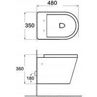 Závesné WC RICO RIMLESS - čiernej matnej + Duroplast sedátko