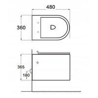 Závesné WC SOFIA RIMLESS - čiernej matnej + Duroplast sedátko