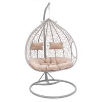 Závesné hojdacie kreslo MONTANA - šedé - vel. XXL - pre 2 osoby