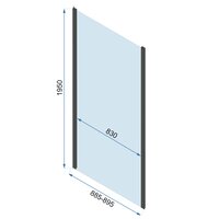 Nástenný sprchový kút RAPID swing 90x120x90 cm - čierny