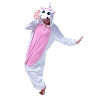 Overal KIGURUMI - jednorožec svetlo ružový / biely