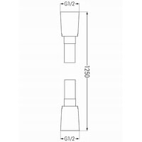 Sprchová hadica MEXEN - hladká - 125 cm - čierna matná, 79425-70