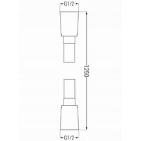 Sprchová hadica MEXEN - hladká - 125 cm - zlatá, 79425-50