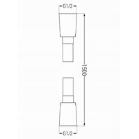 Sprchová hadica MEXEN - hladká - 150 cm - biela, 79450-20