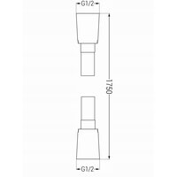 Sprchová hadica MEXEN - hladká - 175 cm - čierna matná, 79475-70