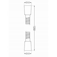 Sprchová hadica MEXEN - opletená - 125 cm - čierna matná, 79435-70