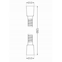 Sprchová hadica MEXEN - opletená - 125 cm - čierna matná, 79435-70