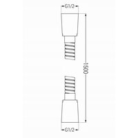 Sprchová hadica MEXEN - opletená - 150 cm - biela, 79460-20